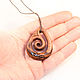 Order Pendant-Amulet 'Fern Sprout' (zebrano). OakForest Wooden Jewelry. Livemaster. . Pendant Фото №3