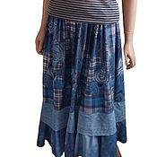 Одежда handmade. Livemaster - original item A light summer skirt made of viscose knitwear on a soft belt with an elastic band. Handmade.