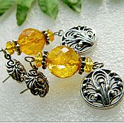 Украшения handmade. Livemaster - original item amber. earrings 