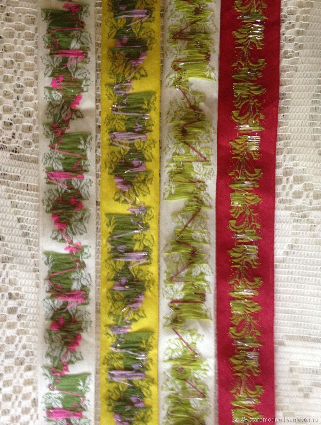 Винтаж: Тесьма с вышивкой, шир. 22мм в интернет-магазине на Ярмарке ...