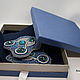 Copy of Dark blue wide elastic belt bead embroidery Swarovski. Belt. Natalia Luzik Jewelry&Accessories (nataluzik). Online shopping on My Livemaster.  Фото №2