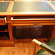 Desk leather inlay. Tables. Beautiful handcrafted furniture (7208327). Online shopping on My Livemaster.  Фото №2