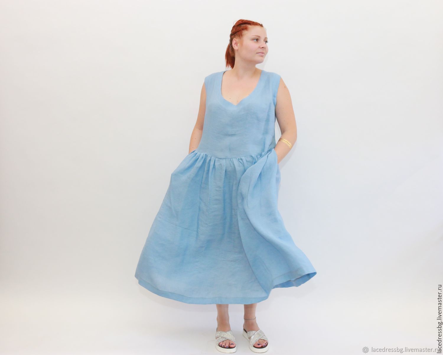 Платье Льняное Женское Больших Размеров фото 17