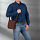Leather bag 'Mitchell mini' (dark brown). Classic Bag. Russian leather Guild (sachet-spb). My Livemaster. Фото №6