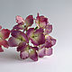 Pink and purple hydrangea set of two hairpins. Hairpins. PandaStudio (glossyfleur). My Livemaster. Фото №4