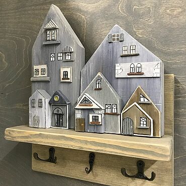 Для дома и интерьера ручной работы. Ярмарка Мастеров - ручная работа Ключницы настенные: Ключница из дерева. Handmade.