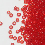 Материалы для творчества handmade. Livemaster - original item Miyuki Beads 15/0 140 Japanese Miyuki Beads Round 5 grams Red. Handmade.
