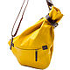 Кожаная сумка-мешок "Санни" (желтая), Сумка-мешок, Санкт-Петербург,  Фото №1