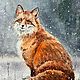 Snow fox painting watercolor winter forest landscape fox. Pictures. marselart. Online shopping on My Livemaster.  Фото №2