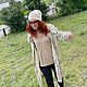 Шапка вязаная ХИПСТЕР ХЭТ молочный лето/ демисезон хлопок. Шапки. Вязаный кэжуал  UNIC Ирина. Ярмарка Мастеров.  Фото №6