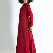 Одежда handmade. Livemaster - original item Stylish dark red floor-length dress with long sleeves - DR0082W2. Handmade.