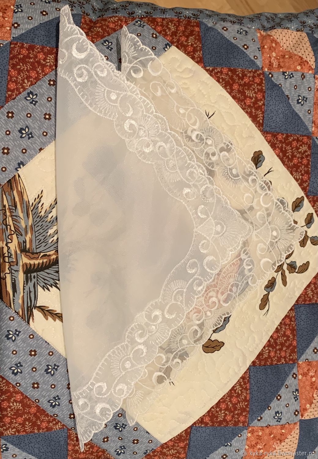 Винтаж: Изумительные капроновые платочки с вышивкой, Аксессуары винтажные, Истра,  Фото №1