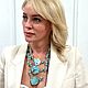 Заказать Колье из халцедона и срезов хризоколлы. V.Mari (Мarina Verkholantseva). Ярмарка Мастеров. . Колье Фото №3