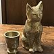 Винтаж: Большая фигурка « Кошка», латунь , 80 гг. Статуэтки винтажные. Brocante chez Alla. Интернет-магазин Ярмарка Мастеров.  Фото №2