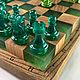 Шахматная доска ручной работы с подсветкой эпоксидной смолы и дерева, Шахматы, Барнаул,  Фото №1