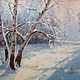 Oil painting. Winter landscape. Birch, Pictures, Zhukovsky,  Фото №1