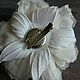 White Brooch Big Flower / Wedding Decoration. Brooches. fancyflower. Online shopping on My Livemaster.  Фото №2