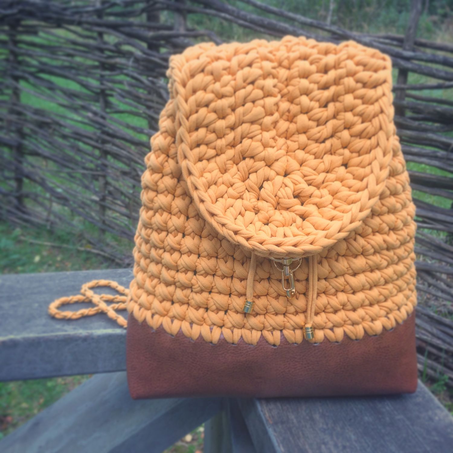 Рюкзак из трикотажной пряжи купить в интернет-магазине Ярмарка Мастеров ...