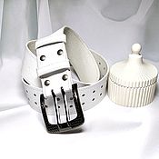 Аксессуары handmade. Livemaster - original item Straps: Buckle belt with two tabs 