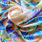 Аксессуары handmade. Livemaster - original item Batik scarf made of natural silk 