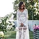 Long Lace Bridal Nightgown F18, Lace Slip, Bridal Lingerie, Boudoir, Underwear sets, Kiev,  Фото №1