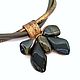 Pendant necklace, leather Butterfly with Hawkeye. Necklace. Shagree (Shagree). My Livemaster. Фото №4
