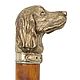  Walking stick 'dog', brass, wood, Canes, Moscow,  Фото №1