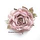 FABRIC FLOWERS. Chiffon rose 'rose smoke'. Brooches. fioridellavita. Online shopping on My Livemaster.  Фото №2