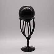 Винтаж: Хрустальная ваза в форме шара Богемия Чехословакия