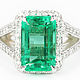 6.20 Carat Natural Colombian Emerald And Diamond Engagement Ring, Emer, Engagement ring, West Palm Beach,  Фото №1