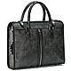 Leather business bag 'Justin' (black antique), Classic Bag, St. Petersburg,  Фото №1
