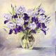 Order Oil painting flowers Irises. Ирина Димчева. Livemaster. . Design Фото №3