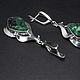 Classic Adaya Earrings with malachite made of 925 Sterling silver HC0015-4. Earrings. Sunny Silver. My Livemaster. Фото №5