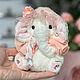 Слоненок в персиковом воротнике. Тедди Зверята. MyTeddyStore. Ярмарка Мастеров.  Фото №5