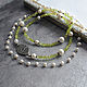 Necklace and choker set with pearls and chrysolite, Necklace, Moscow,  Фото №1