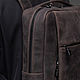 Мужской рюкзак из Crazy Horse для ноутбука 15,6" Holt Brown. Мужской рюкзак. J.Audmorr. Ярмарка Мастеров.  Фото №4