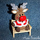 Christmas deer. Deer knitted. Stuffed Toys. Nina Rogacheva 'North toy'. Online shopping on My Livemaster.  Фото №2