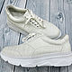 Women's sneakers made of genuine crocodile leather, in white. Sneakers. SHOES&BAGS. Online shopping on My Livemaster.  Фото №2