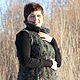 Жилет валяный Изумрудный самшит. Жилеты. (Шелковое руно)  Гузелия Рослякова. Ярмарка Мастеров.  Фото №4