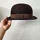 Order Felt bowler hat ' Chocolate'. Felt Hats Shop. Livemaster. . Bowler hat Фото №3