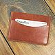 Cognac-colored leather cardholder. Cardholder. G.L.A.D.. My Livemaster. Фото №4
