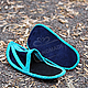 Zapatillas de deporte de la mascotas de la gamuza con la plantilla de fieltro Turquesa azul oriente. Slippers. Katorina Rukodelnica HandMadeButik. My Livemaster. Фото №5