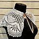 Воротник ручной работы `На крыльях счастья`. Handmade. Натуральный материал. Мерсеризованный хлопок.