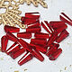 Beads 12/6 mm Red glass 1 piece, Beads1, Solikamsk,  Фото №1
