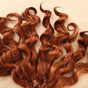 Материалы для творчества handmade. Livemaster - original item Natural hair for dolls (Chestnut). Handmade.
