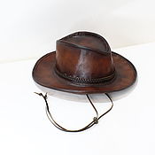 Аксессуары handmade. Livemaster - original item Men`s leather hat. Classic hat. SMPRK. Handmade.