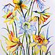 Watercolor Daffodils - spring Gift painting flowers, Pictures, Voronezh,  Фото №1