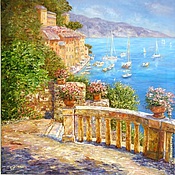 Картины и панно handmade. Livemaster - original item Oil painting Mediterranean. Handmade.