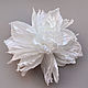 Pion молочный 30см. Брошь-булавка. BIG BROOCH. Интернет-магазин Ярмарка Мастеров.  Фото №2