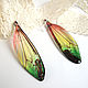 Transparent Dragonfly Wings Earrings Forest Fairy Stained Glass Epoxy Resin, Earrings, Taganrog,  Фото №1